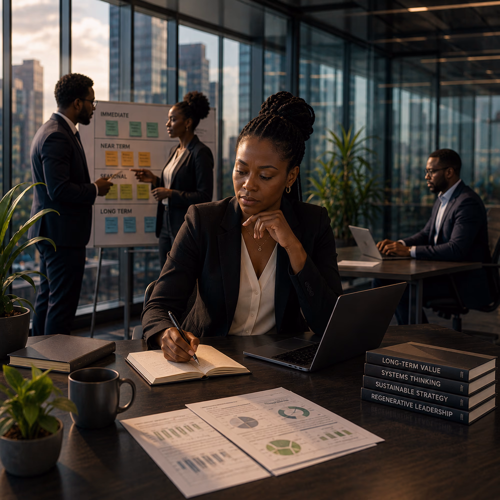 Black executives balance immediate priorities and long-term planning, illustrating the value of multiple organizational tempos.